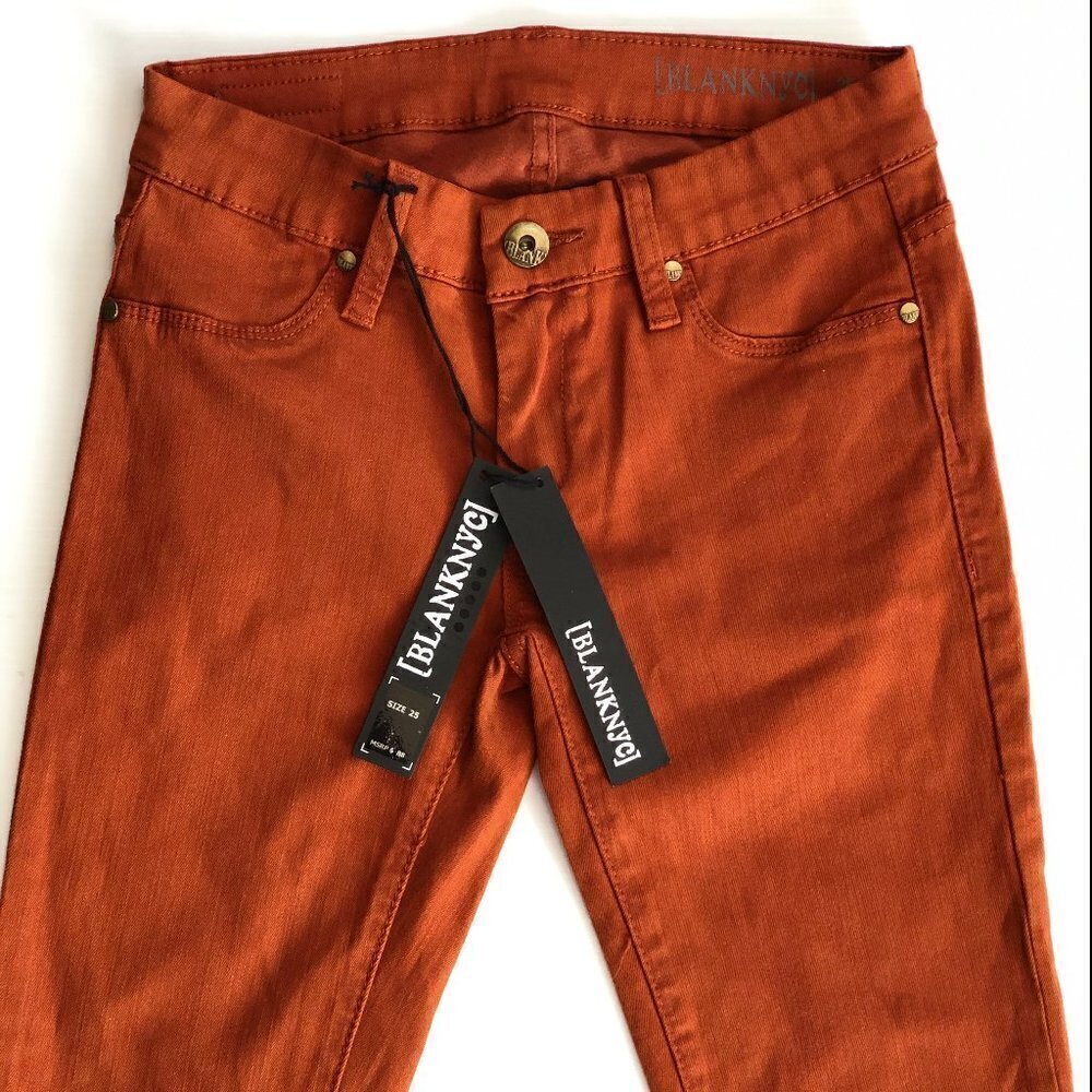 Blank NYC Rust Denim Spray On Super Skinny Jeans - Picture 5 of 14